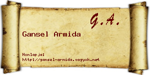 Gansel Armida névjegykártya